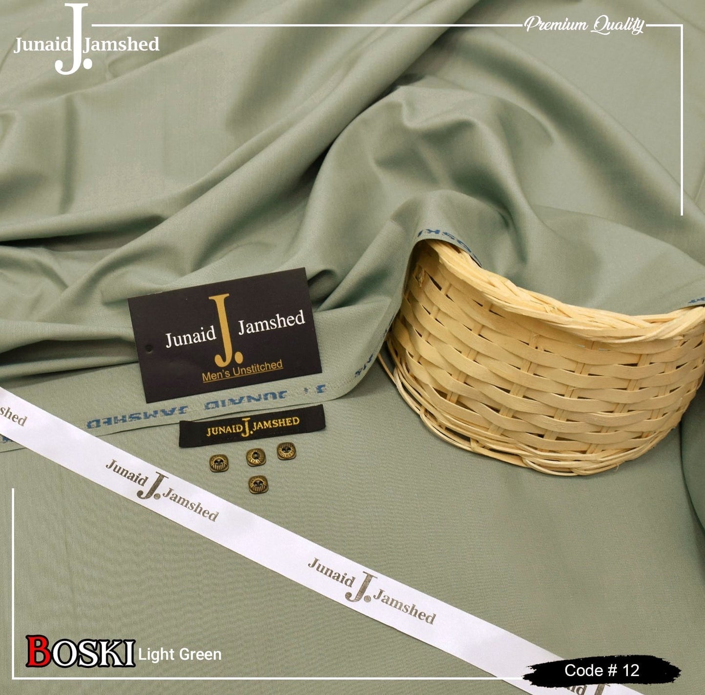 J. Junaid Jamshed Light Green