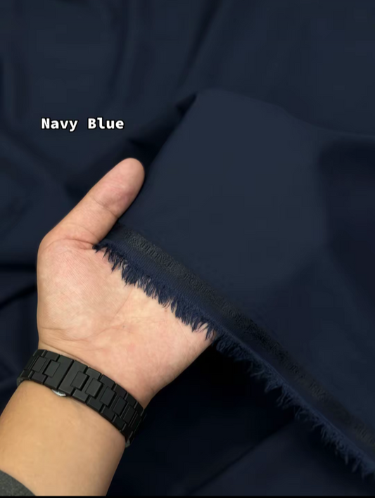 J.Junaid Jamshaed summer wash and Wear premium volume Navy Blue