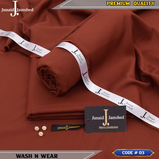 J.Junaid Jamshaed winter wash and Wear premium volume Light. brown