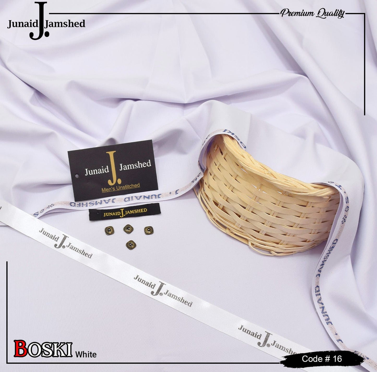 J.Junaid Jamshaid winter wash and Wear premium volume Pure white