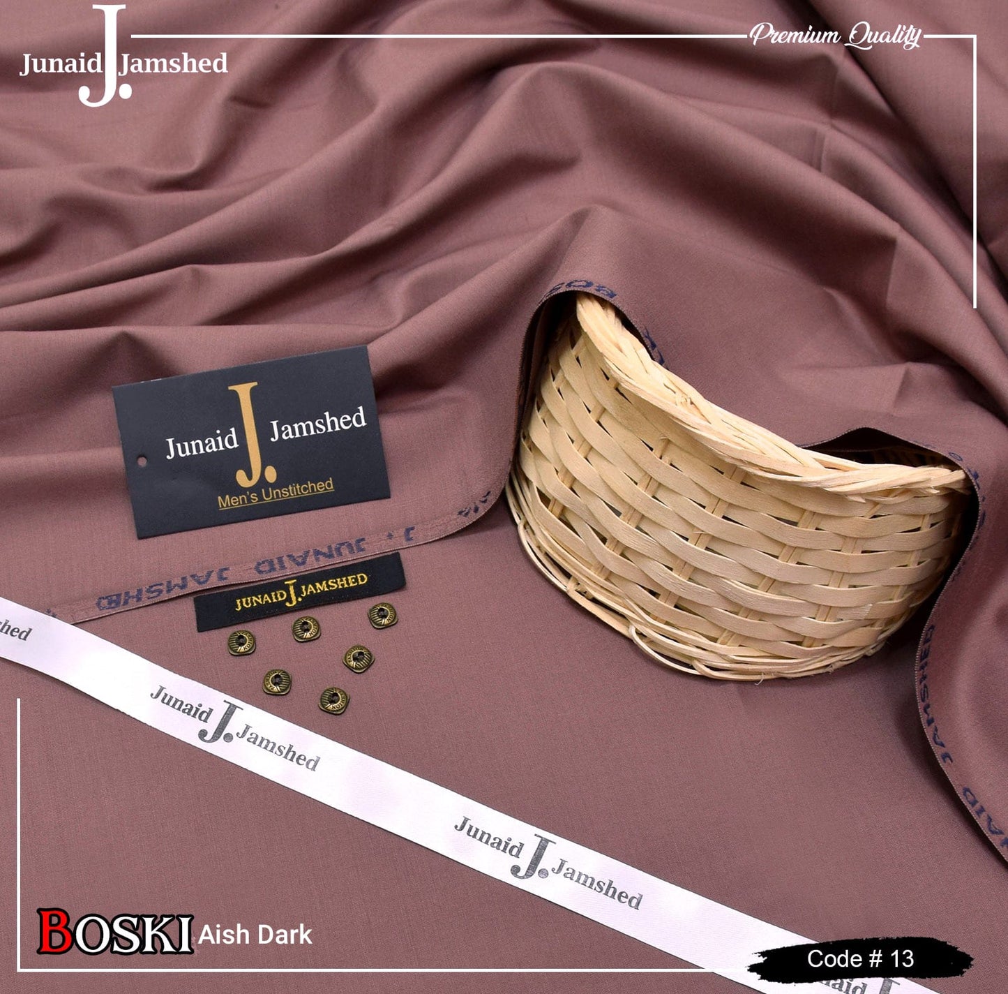 J.Junaid Jamshaid winter wash and Wear premium volume Aish Dark